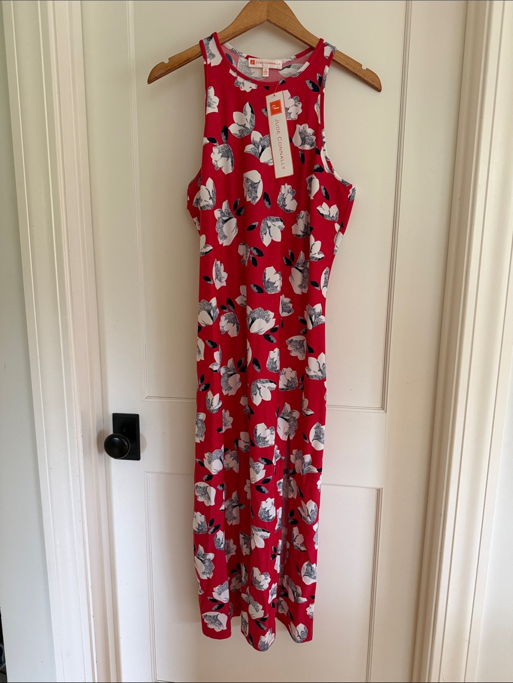 Jude Connally Red Floral Maxi Dress